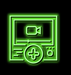 Video Content Ugc Neon Glow Icon