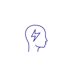 Knowledge Head Energy Line Icon Idea Training