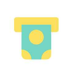 Money Dispenser Flat Color Ui Icon