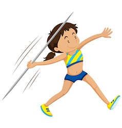 Woman Athlete Doing Javelin