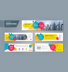 Abstract Banner Design Web Template Set