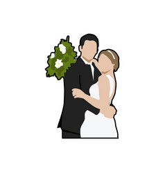 Couple Wedding Bride Drawing Design