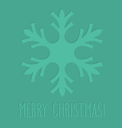 Letterpress Snowflake And Merry Christmas