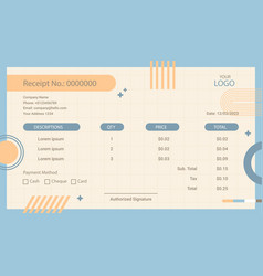 Receipt Book Template Design