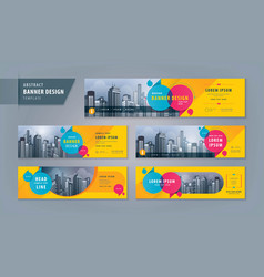 Abstract Banner Design Web Template Set