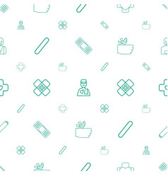 Bandage Icons Pattern Seamless White Background