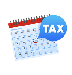 Calendar And Reminder Tax Or Credit Bill Time