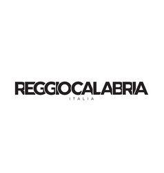 Reggio Calabria In The Italia Emblem Design