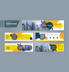 Abstract Banner Design Web Template Set