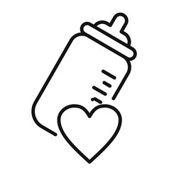 Baby Milk Bottle Care Icon Outline Parent