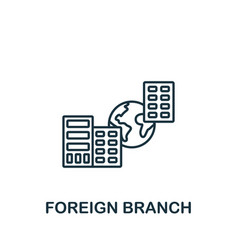 Foreign Branch Icon Monochrome Simple Global