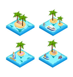 Island Vacation Isometric Set