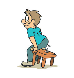 A Man Sitting On Chair Practical Jokes Clipart