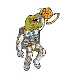 Astronaut T Rex Which Play Basketball