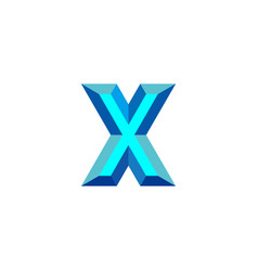 Letter X Diamond 3d Geometric Symbol Simple Logo