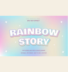 Rainnbow Story Bold 3d Editable Text Effect