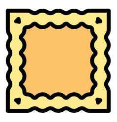 Ravioli Cooking Icon Flat