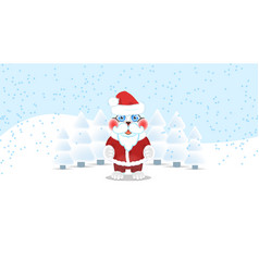 Strange Funny Cartoon Santa Claus With Big Eyes