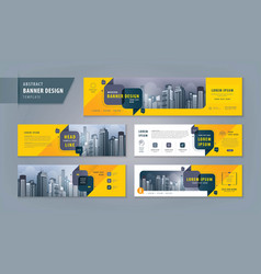 Abstract Banner Design Web Template Set