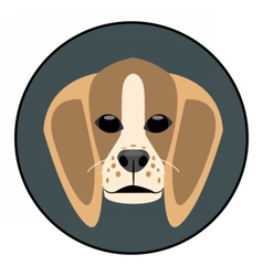 Digital Beagle Dog Face