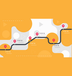 Infographic Template With A Road And Markings