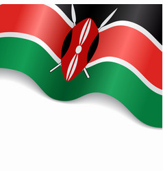 Kenyan Flag Wavy Abstract Background