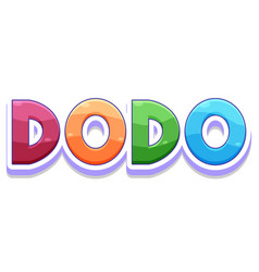 Dodo Bird Colourful Text Icon