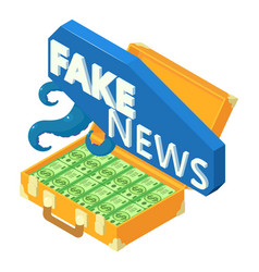 Fake News Icon Isometric News