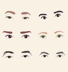 A Set Of Different Shapes And Sizes Of Eyes