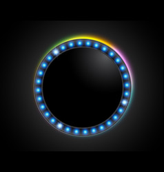 Blue Glowing Led Circle Frame