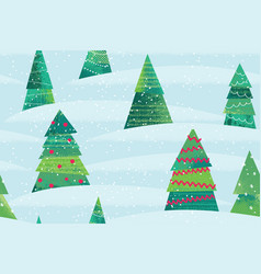 Christmas Tree Seamless Pattern