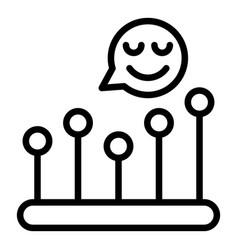 Client Review Stats Icon Outline Online