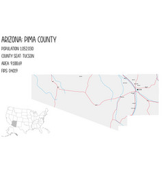 Map Of Pima County In Arizona Usa