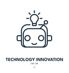 Technology Innovation Icon Robot Automation Tech