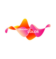 Abstract Wavy Shape Pink And Orange Gradient