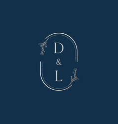 Dl Wedding Invitational Floral Initial Concept