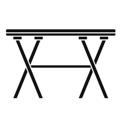 Folding Long Table Icon Simple Style