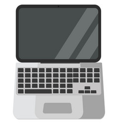 Grey Laptop On A White Background