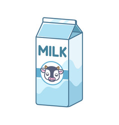 Tall Vanilla Cows Milk Carton Clipart Element