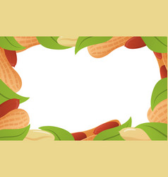 Template A Frame Peanut Banner With Leaves