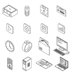 Operating System Icons Set Outline