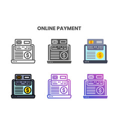 Credit Card Online Payment Icon Set