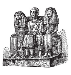 Family Sculpture Of An Of Egyptian Vintage