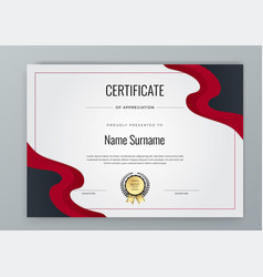 Red And Black Certificate Modern Elegant For