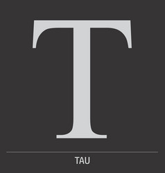 Tau Greek Letter Icon