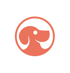 Animal Puppy Dog Head Circle Modern Logo