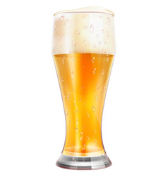 Beer Glass Realistic Mockup Alcohol Refreshment