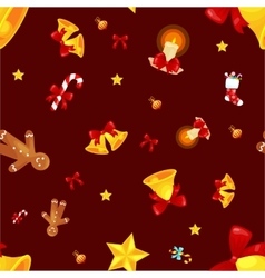 Christmas seamless pattern gingerbread man Vector Image