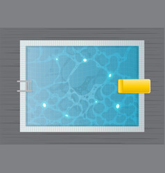 Rectangular Pool Top View Summer Banner