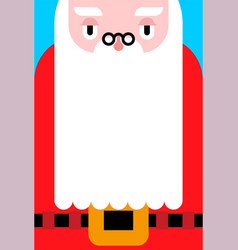 Santa Claus With Beard Christmas Postcard Big